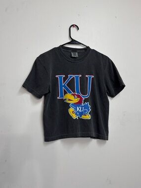 KU baby tee Kansas jayhawks  graphic tee university of Kansas baby college tee
